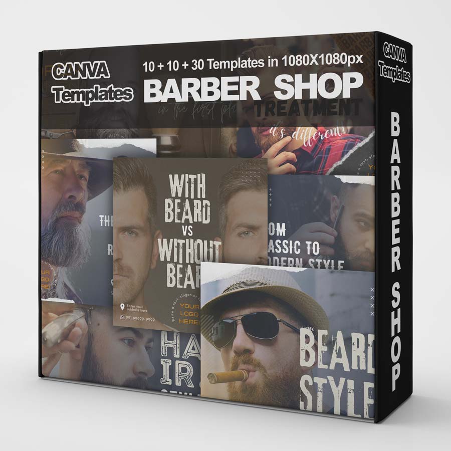Canva templates for a barber shop